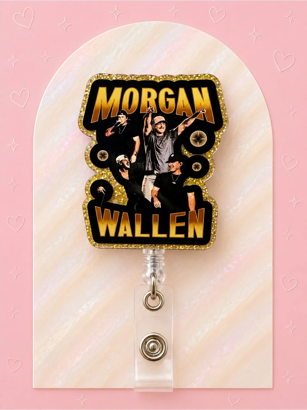 Morgan Wallen Gold & Black Badge Reel - Home Party Supplies